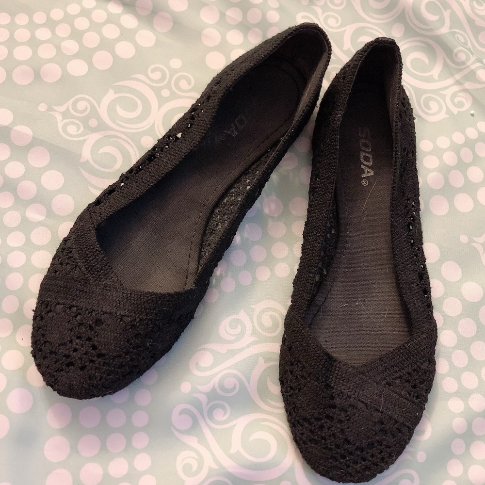 Soda Crochet Ballet Flats 9